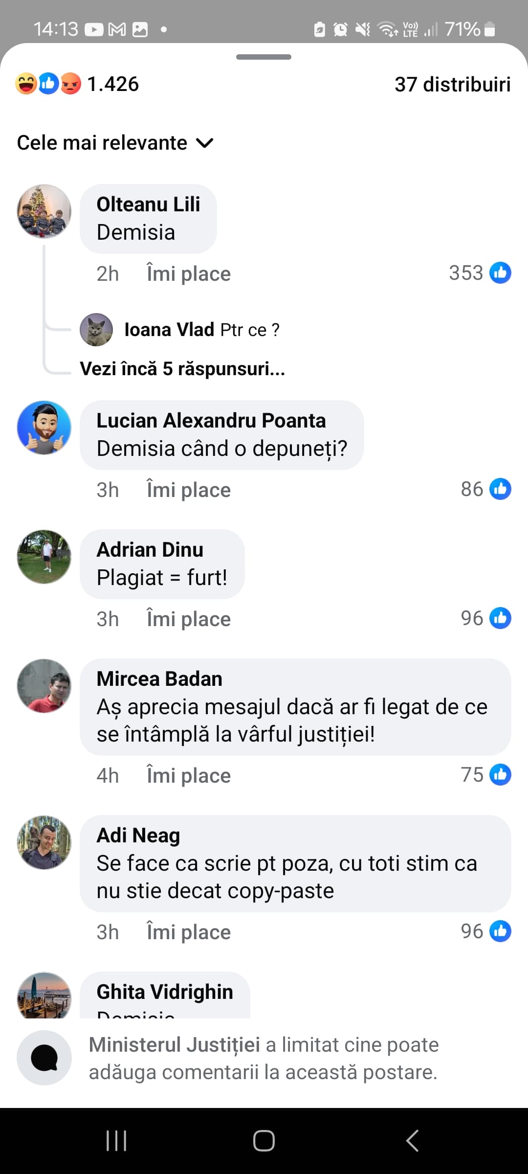 Cenzura la Ministerul de Justiție - Imagine 1